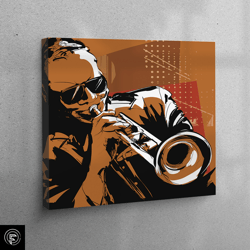 large wall art, wall art, canvas home decor, jazz trumpets, jazz trumpets artwork, music art canvas, jazz music canvas g