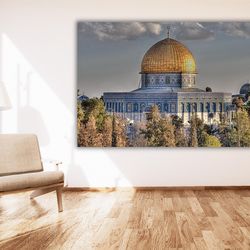 masjid al aqsa poster, masjid al aqsa canvas wall art print, extra large canvas wall art, islamic wall art decor, islami