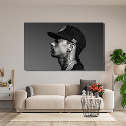 nipsey hussle music poster, nipsey hussle print, american rapper wall art, famous singer poster, hip-hop wall art canvas