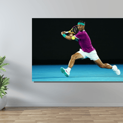 rafael nadal wall art, rafael nadal poster print art, rafael nadal print, tennis wall art decors, man cave wall art deco