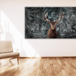 red deer photo print, wild life canvas art, deer poster wall art canvas print, animal canvas print, animal print, wild l