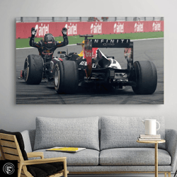 sebastian vettel poster art, sebastian vettel canvas wall art, formula 1 poster, formula f1 grand prix,racing canvas art