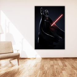 starwars darth vader black art poster canvas wall art, darth vader print art canvas, darth vader, darth vader fan gift d