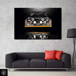 audi quattro s1 canvas wall art, audi sport quattro s1 e2 vintage poster, audi canvas print art, sport car poster print,