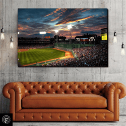 fenway park poster canvas wall art print, fenway park poster, fenway park canvas print, stadium wall art decor, sport ro