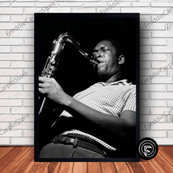 decorative wall art, john coltrane music poster canvas wall art family decor, home decor, frame option