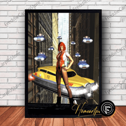 decorative wall art, the fifth element movie poster canvas wall art family decor, home decor, frame option
