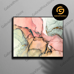 high quality decorative wall art, alcohol ink glass art, mural art, gold marble glass, canvas glass art,glass, pink marb