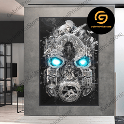 high quality decorative wall art, borderlands psycho gas mask poster, borderlands canvas painting, borderlands 3 print,