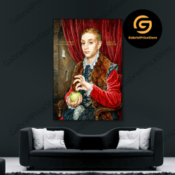 high quality decorative wall art, boy with apple painting, the great budapest hotel movie poster, rolled canvas, hight q