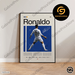 high quality decorative wall art, cristiano ronaldo canvas, real madrid canvas, soccer gifts, sports canvas, football ca
