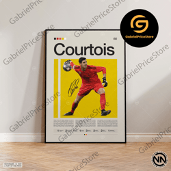 high quality decorative wall art, thibaut courtois canvas, real madrid canvas, soccer gifts, sports canvas, football pla