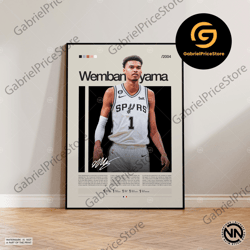 high quality decorative wall art, victor wembanyama canvas, san antonio spurs, nba canvas, sports canvas, modern sports