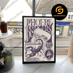 high quality decorative wall art, phoebe bridgers canvas, reunion tour 2022 gig limited edition canvas, punisher album c