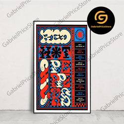 high quality decorative wall art, red hot chili peppers canvas, unlimited love usa tour canvas, red hot chili peppers 20