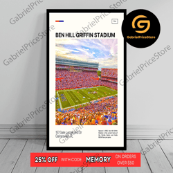 high quality decorative wall art, ben hill griffin stadium print  florida gators canvas  ncaa stadium canvas   oil paint