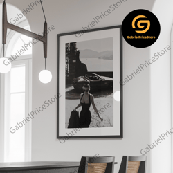 high quality decorative wall art, black and white fashion print, retro wall art, luxury wall decor, teen girl room decor