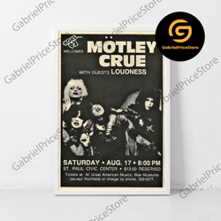 high quality decorative wall art, motley crue music gig concert canvas classic retro rock vintage wall art decor canvas