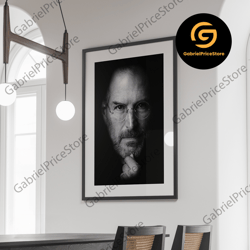 high quality decorative wall art, steve jobs canvas, apple founder art, entrepreneur print, motivational decor, jobs mem