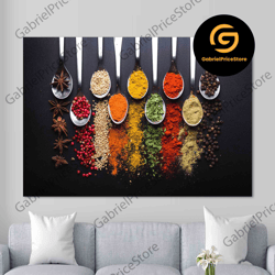 high quality decorative wall art, kitchen wall art kitchen canvas wall art kitchen prints kitchen artwork herbs spices-1