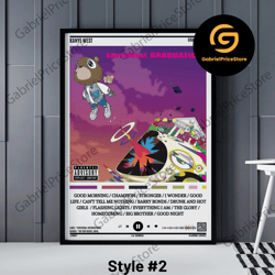 high quality decorative wall art, kanye west canvas, 8 different kanye west canvass, graduation canvas, kanye west print