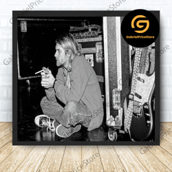 high quality decorative wall art, kurt cobain music canvas canvas wall art family decor, home decor, frame option