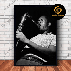 high quality decorative wall art, john coltrane music poster canvas wall art family decor, home decor, frame option-2