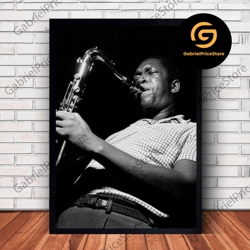 high quality decorative wall art, john coltrane music poster canvas wall art family decor, home decor, frame option