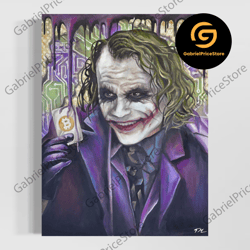 high quality decorative wall art, joker - 11x14 gicle art print - hand-signed by artist tommy manning