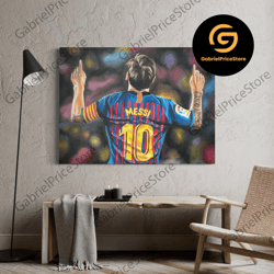 high quality decorative wall art, lionel messi - fine art print, messi barcelona wall art, lionel messi world cup poster