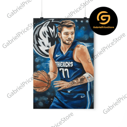 high quality decorative wall art, luka doncic - fine art print, luka doncic wall art, luka doncic hand-painted art, dall