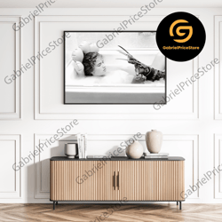 high quality decorative wall art, nightmare on elm street movie poster funny restroom wall art halloween horror bathtub