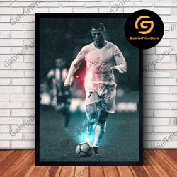 high quality decorative wall art, ronaldo football poster canvas wall art family decor, home decor, frame option