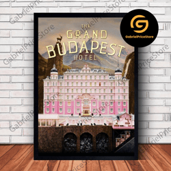 high quality decorative wall art, the grand budapest hotel movie poster canvas wall art family decor, home decor, frame