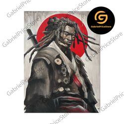 high quality decorative wall art, yasuke the african samurai - canvas print, canvas wall art, oil painting