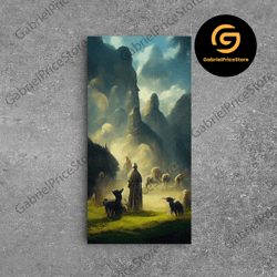 high quality decorative wall art, the spooky bookshop, spooky ghost, fine art print, halloween wall art, fall artwork, h