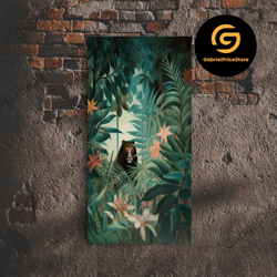 High Quality Decorative Wall Art, Tropical Botanical Wall Art, Framed Canvas Print Or Poster Art, Maximalist Art, Jungle