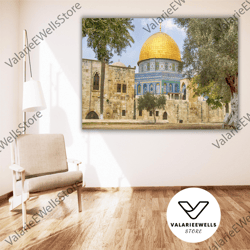 decorative wall art, masjid al aqsa canvas wall art print, masjid al aqsa poster, extra large canvas wall art, islamic w