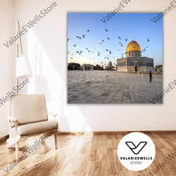 decorative wall art, masjid al aqsa canvas wall art, masjid al aqsa poster print, extra large canvas wall art, islamic w