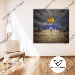 decorative wall art, masjid al aqsa poster print, masjid al aqsa canvas wall art, extra large canvas wall art, islamic w
