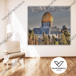 decorative wall art, masjid al aqsa poster, masjid al aqsa canvas wall art print, extra large canvas wall art, islamic w