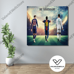 decorative wall art, ronaldo messi neymar print wall art, cristiano ronaldo lionel messi neymar print art canvas, man ca