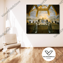 decorative wall art, salvador dali jesus disciples print art, salvador dali last supper canvas wall art, lord jesus last