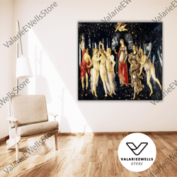 decorative wall art, sandro botticelli the primavera poster print art canvas,vintage print art, antique style print, the