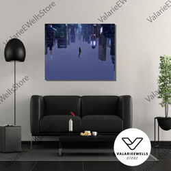 decorative wall art, spiderman into the spider-verse panorama poster art, spiderman panorama canvas wall art print, movi