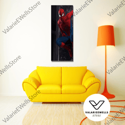 decorative wall art, spiderman poster print art, miles morales poster art, spider-man canvas wall art, gift for kids, sp