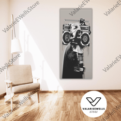 decorative wall art, starwars darth vader boombox poster print art, banksy darth vader print art canvas, darth vader pop