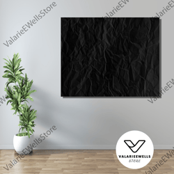 decorative wall art, abstract black 3d effect wall art, abstract boho black paper on canvas, extra large wall art, livin