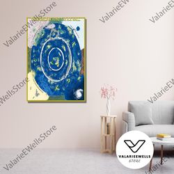 decorative wall art, world beyond the ice wall satellite flat earth map poster, vintage world map poster print, ancient