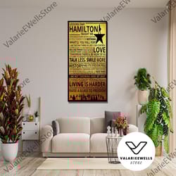 decorative wall art, hamilton musical theatre taught lesson canvas wall art, hamilton musical theatre art poster print,